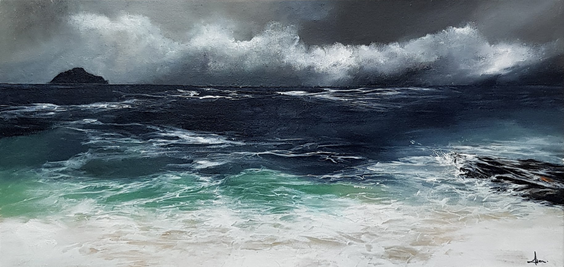 'Wild Waters At Troon' by artist Alison Lyon